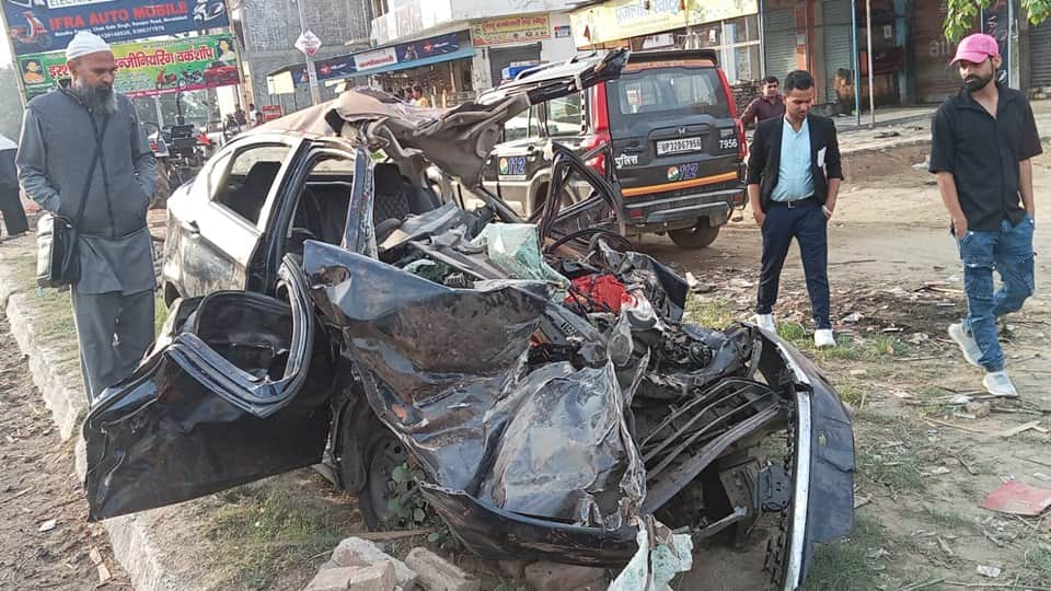 Moradabad: Car Blown to Smithereens in Massive Explosion; Four Residents of Haldwani Perish