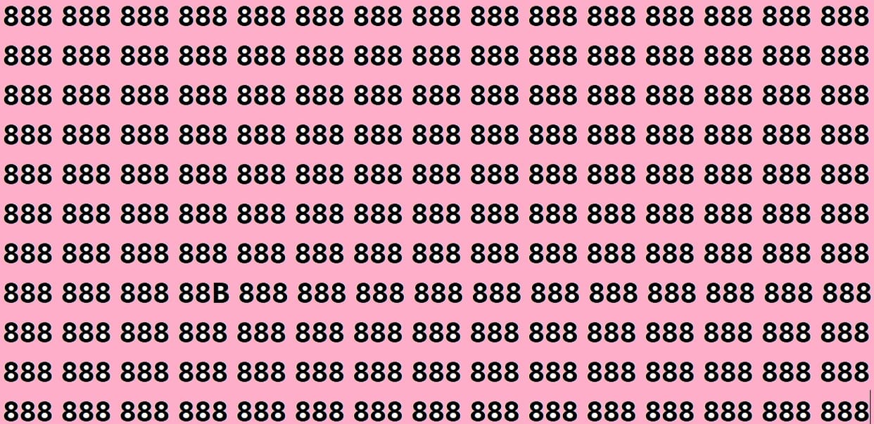 Brain Teaser Game Can You Find Hidden 88B In 12 Second Look At This Optical Illusion Image
