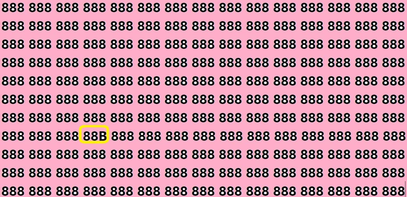 Brain Teaser Game Can You Find Hidden 88B In 12 Second Look At This Optical Illusion Image