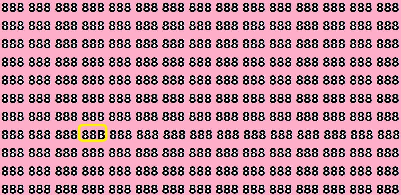 Brain Teaser Game Can You Find Hidden 88B In 12 Second Look At This Optical Illusion Image