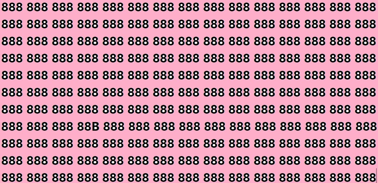 Brain Teaser Game Can You Find Hidden 88B In 12 Second Look At This Optical Illusion Image