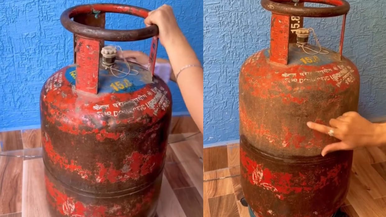 How do you know how full or empty your cylinder unique method for checking lpg level video goes viral