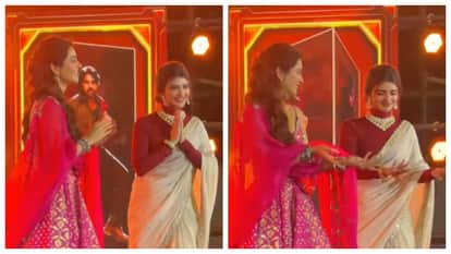 pawan kalyan upcoming film ustaad bhagat singh actresses sreeleela rashi khanna Pre release Event video viral