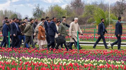 Omar Abdullah throws open Asia's largest tulip garden in Srinagar for visitors