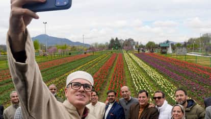 Omar Abdullah throws open Asia's largest tulip garden in Srinagar for visitors