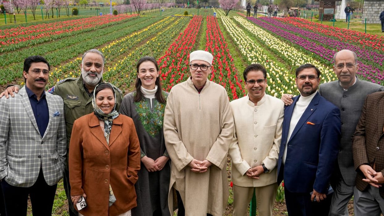 Omar Abdullah throws open Asia's largest tulip garden in Srinagar for visitors