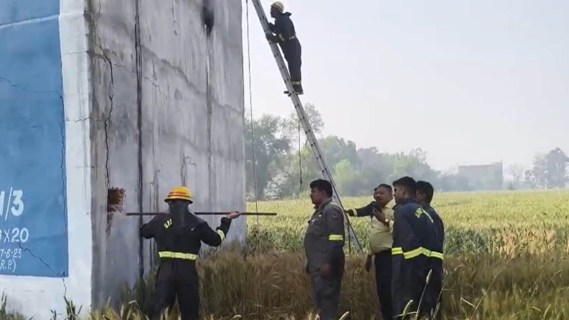 Fire breaks out in two-story house mother and son died from burns husband injured in ballia