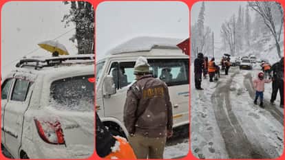 Himachal Police Rescue Operation Continues All Night to Extricate Vehicles Stranded in Manali Watch Video