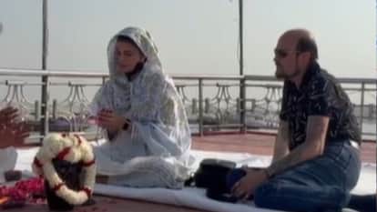 Jacqueline Fernandez Immerses Her Mother Ashes in Varanasi