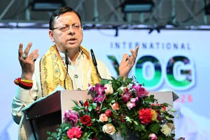 International Yoga Festival 2026 in Rishikesh Ganga Resort CM Dhami Inaugurates Event