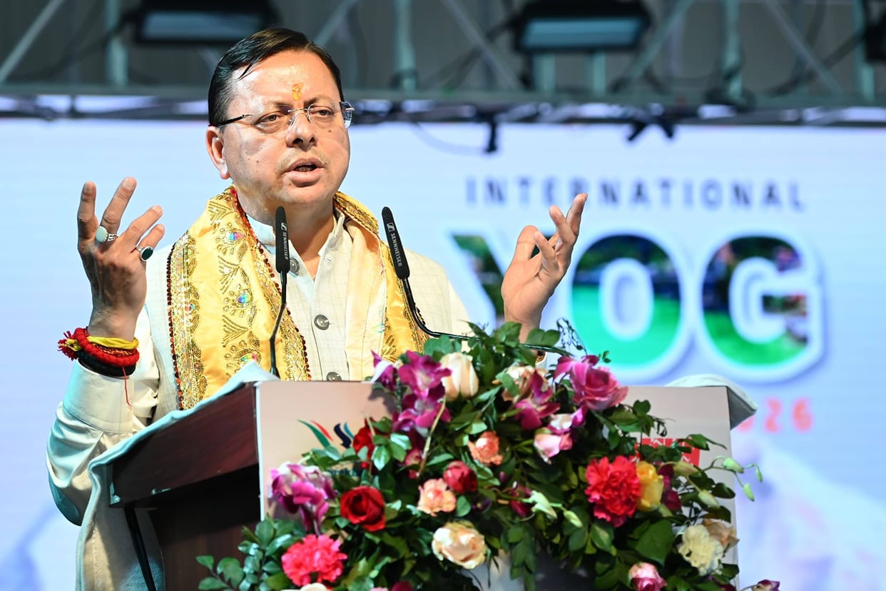 International Yoga Festival 2026 in Rishikesh Ganga Resort CM Dhami Inaugurates Event