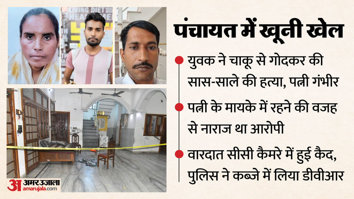 young man stabbed his mother-in-law and brother-in-law to death In the Panchayat