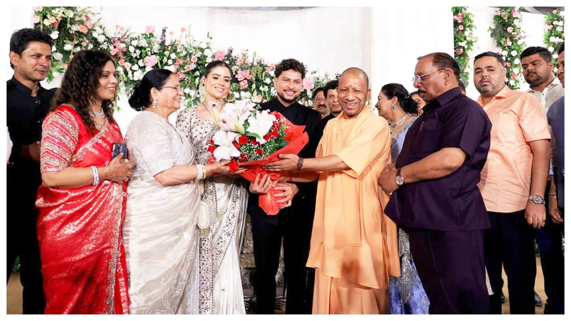 Indian cricket team's spinner Kuldeep Yadav and Vanshika Wedding reception photos and videos