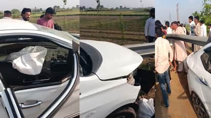 Horrific Highway Crash in Muzaffarnagar: Railing Pierces Car, BJP Worker Killed, One Critical