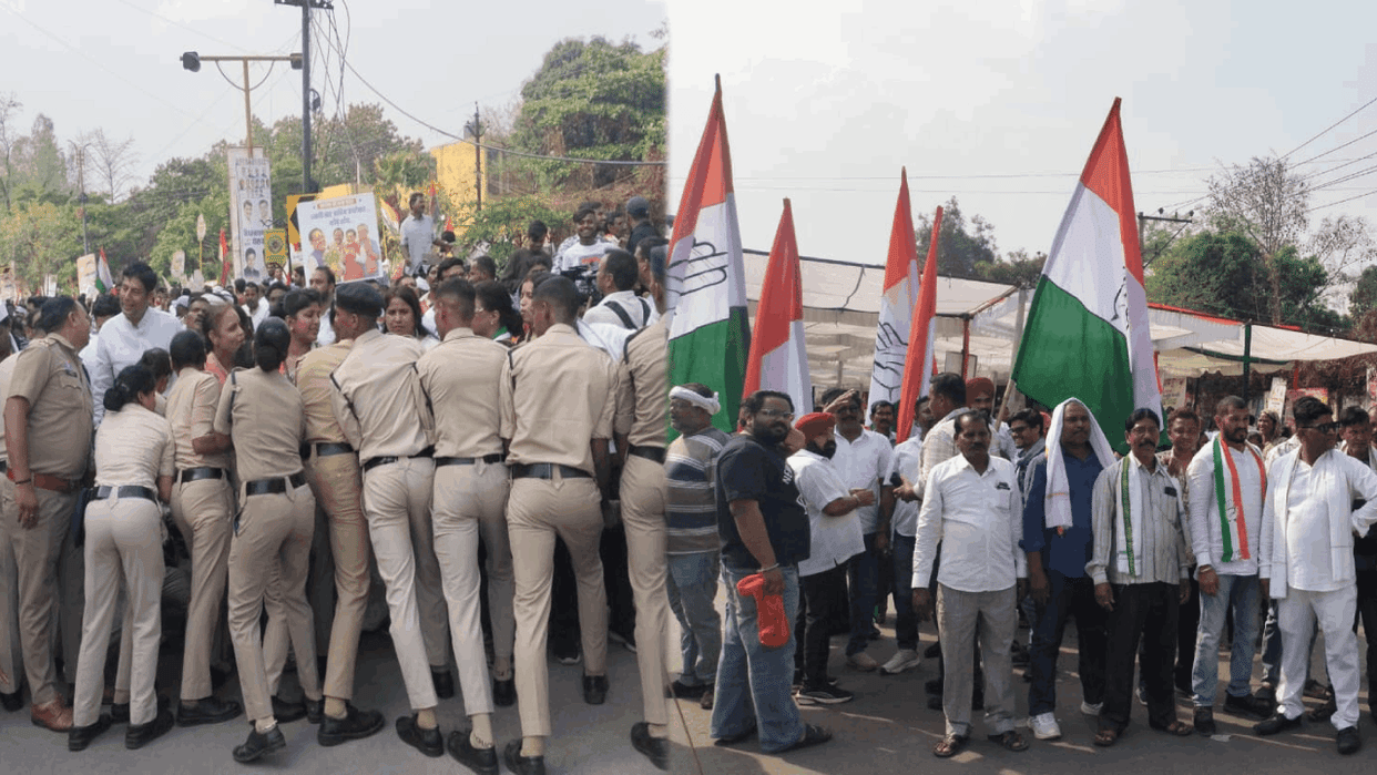 Chhattisgarh Congress staged gherao of Legislative Assembly today