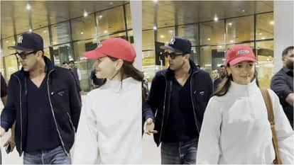 Ranbir Kapoor teases paparazzi at airport jokingly asked if they had brought a birthday cake for Alia Bhatt