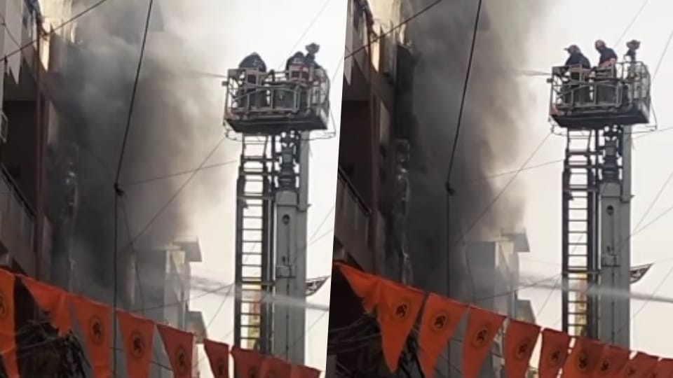 A massive fire has broken out in Delhi's Sadh Nagar.