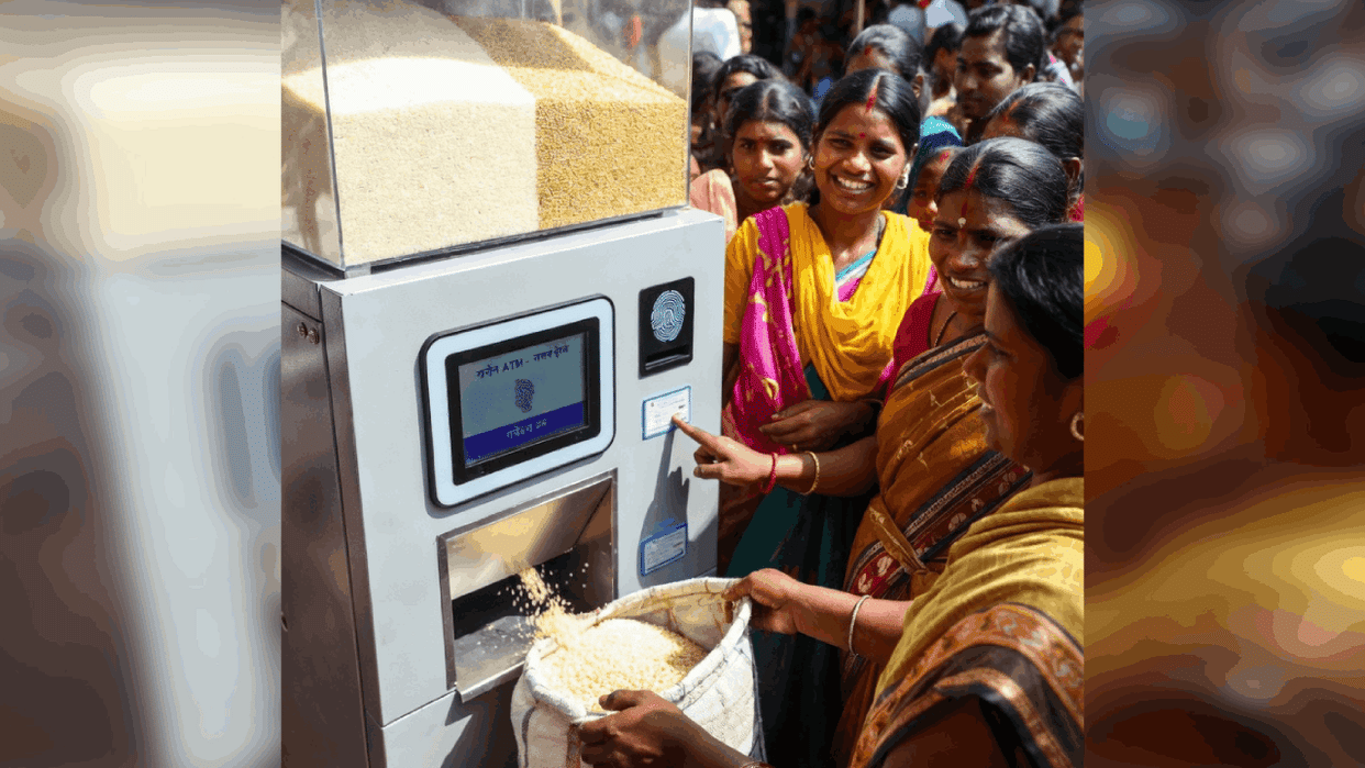Rations will be available from Grain ATM machine in Raipur Chhattisgarh