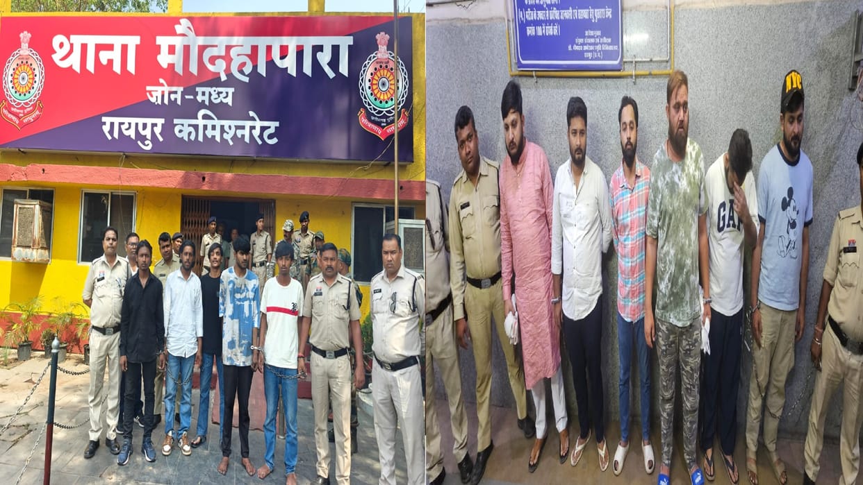 Major police action in Raipur: 12 criminals arrested within 24 hours, knives and swords seized