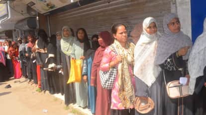 Kanpur Gas Crisis Differently abled man dragged women collapse in another uproar at Bhagwat Gas Agency