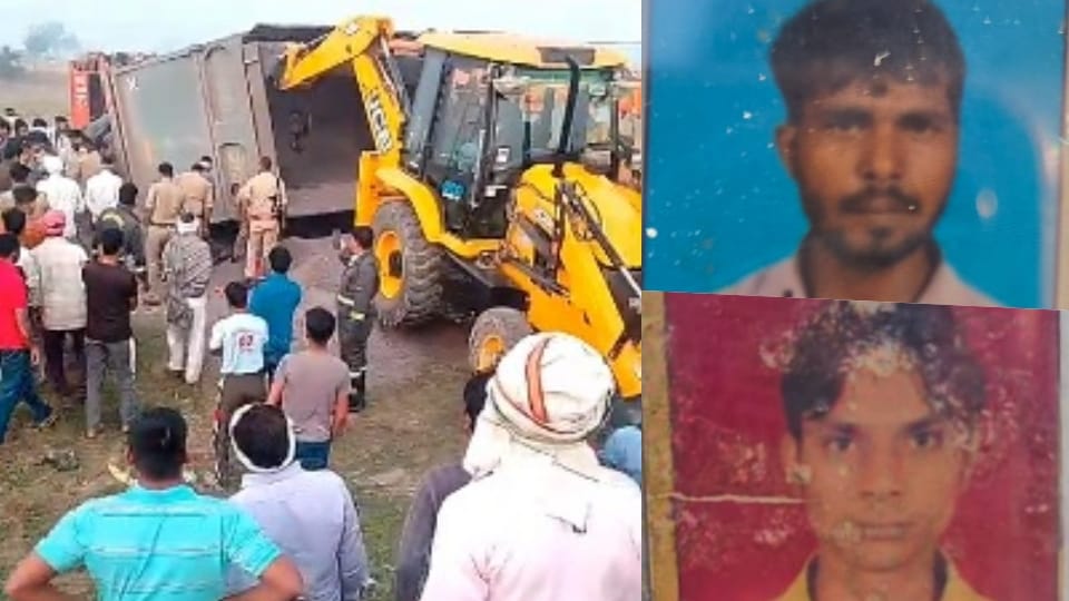 Two labourers living on the roadside died after a truck overturned in Bulandshahr