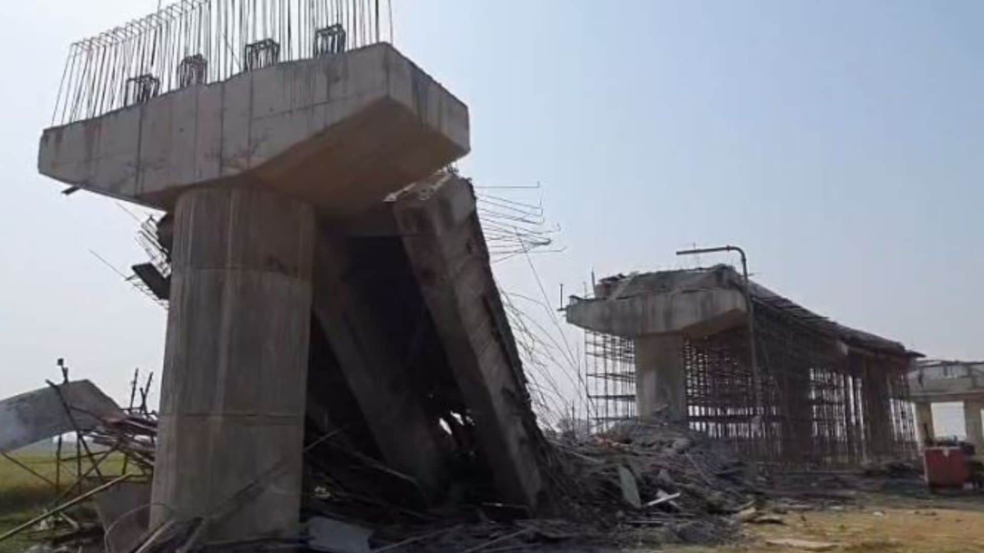 आरओबी का एक स्लैब अचानक गिरने से अफरातफरी।