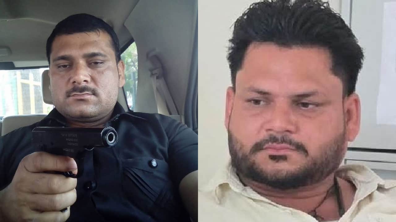 आरोपी अजय प्रताप सिंह का भाई केशव (हाथ में पिस्टल)