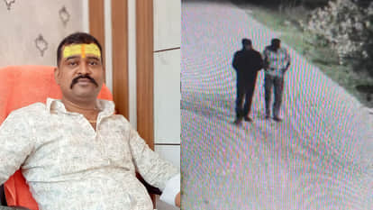 मृतक राजकुमार चौराह और सीसीटीवी में कैद दोनों हत्यारोपी
