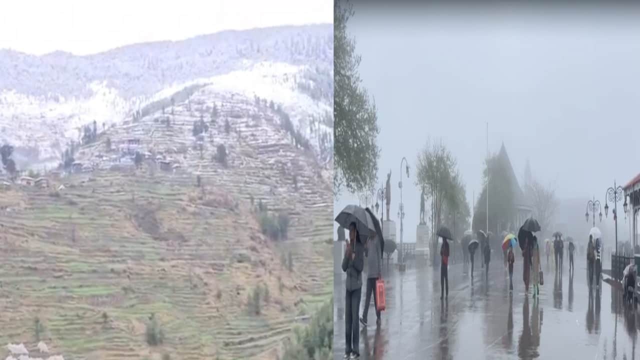 कुल्लू के ऊंचे इलाकों में बर्फबारी, शिमला में झमाझम बारिश।