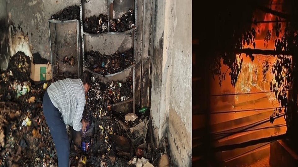Fire breaks out in confectionery shop
