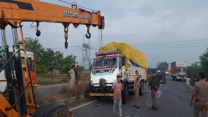DCM Collides with Parked Vehicle on Badaun-Meerut Highway