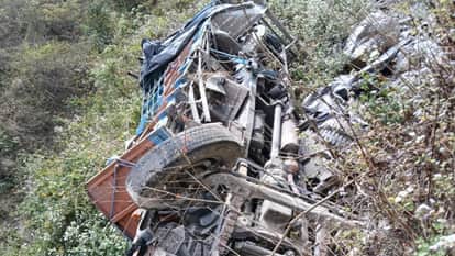 Almora Accident: Truck fell into ditch near Sakar village, debris flew, driver-conductor injured