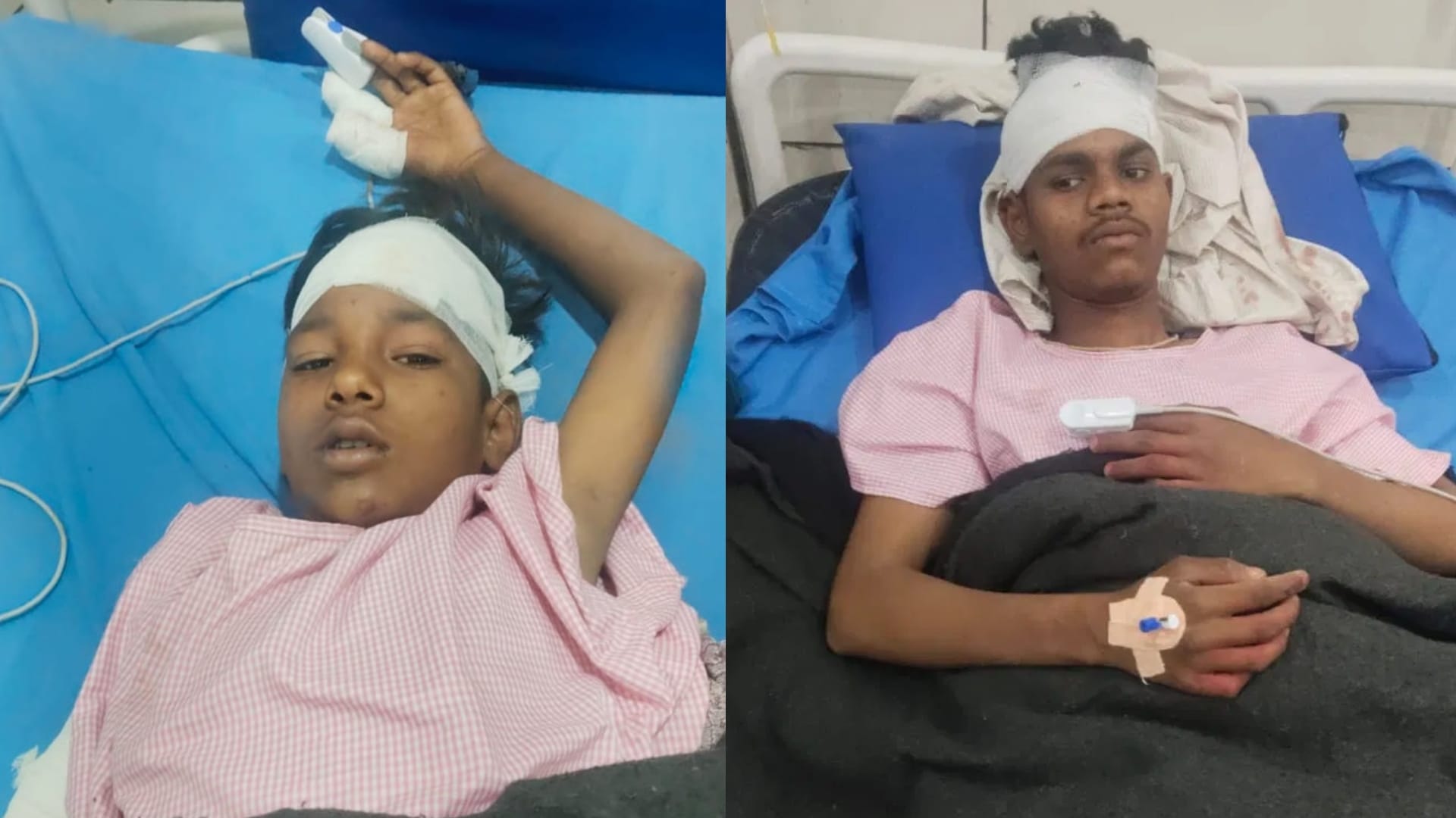 धार में स्कूल की छत गिरने से घायल बच्चे