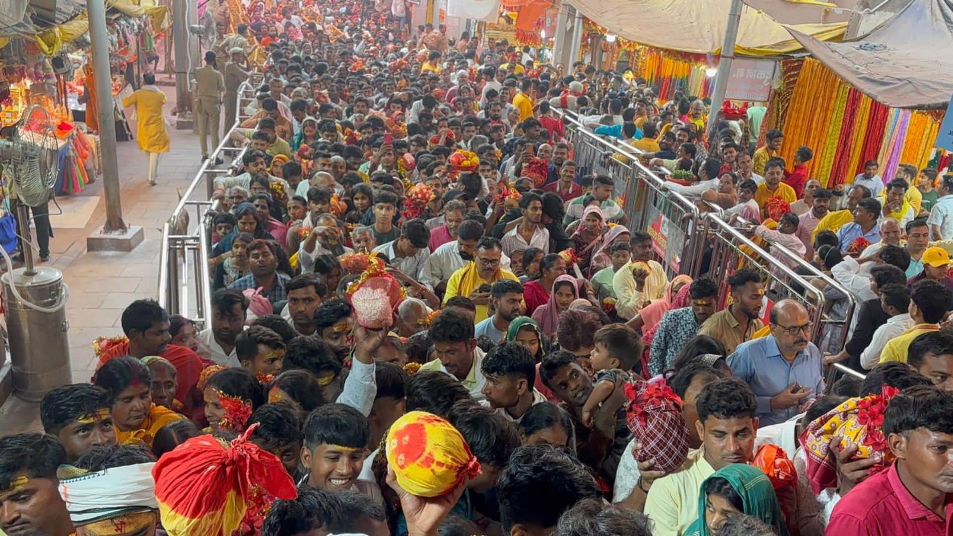 Chaitra Navratri 2026 Crowds of devotees gather at Vindhyachal Dham for darshan on first day of Navratri in mi