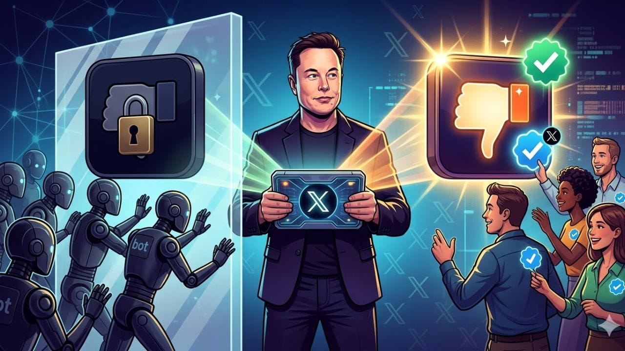 elon musk x dislike button verified users spam bots