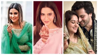 eid mubarak wishes by tv actress hina khan dhurandhar ayesha aamna sharif Shoaib Ibrahim