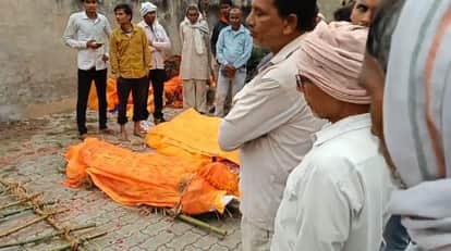 Kanpur Ghatampur Accident Three Hearses Rise Simultaneously Tearful Farewell Bidden as MLA Shares in the Grief
