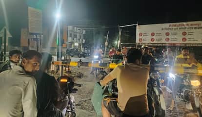 Kannauj Gas Agency Railway Crossing Gate Malfunctions Stuck Half Open and Half Closed