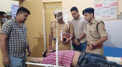 Auraiya police encounter with criminals Anuj Yadav wanted in 30 cases sustains gunshot three arrested
