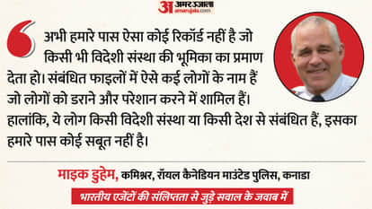 rcmp commissioner no threat to canadians from indian agents clean chit