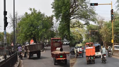 Traffic signal remote in the hands of a policeman