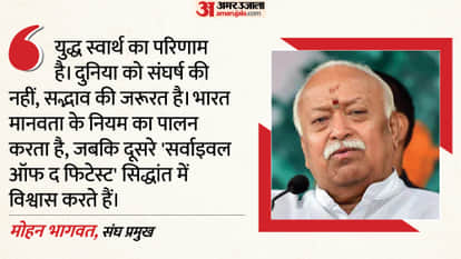 rss chief mohan bhagwat in nagpur speech on west asia crisis and indian humanity values