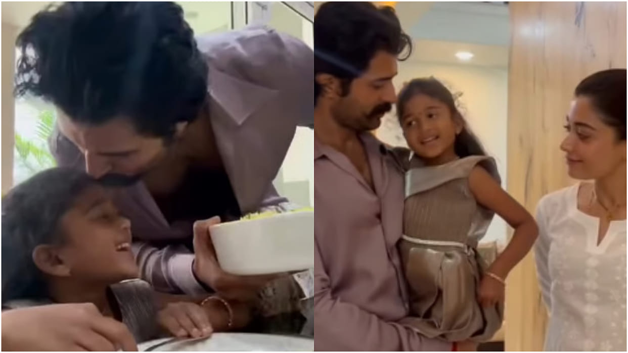 Vijay Deverakonda Rashmika Mandanna Hosts Little Fan At Hyderabad Home After Wedding Complaint Serves Food
