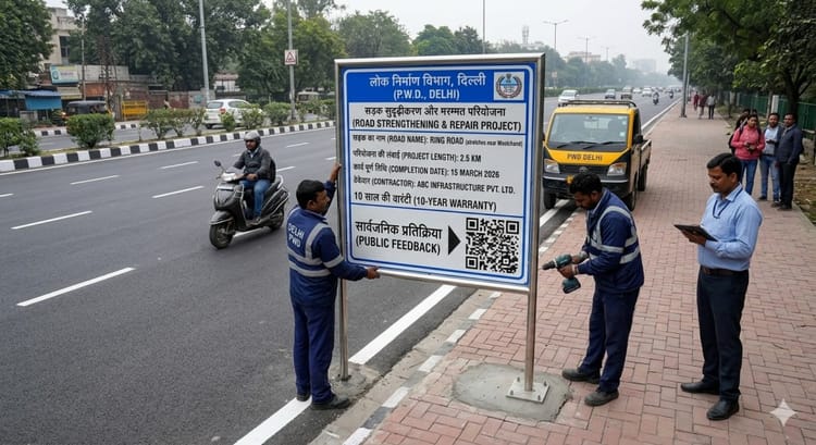 Delhi Road: क्या दिल्ली की सड़कों पर QR कोड लगाए जा रहे हैं? अब जानें काम की पूरी जानकारी और तुरंत करें शिकायत
