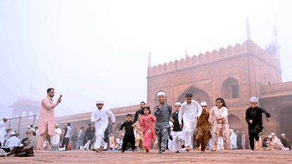 eid 2026 today Namaz offered at Delhi Jama Masjid with others  See Photos