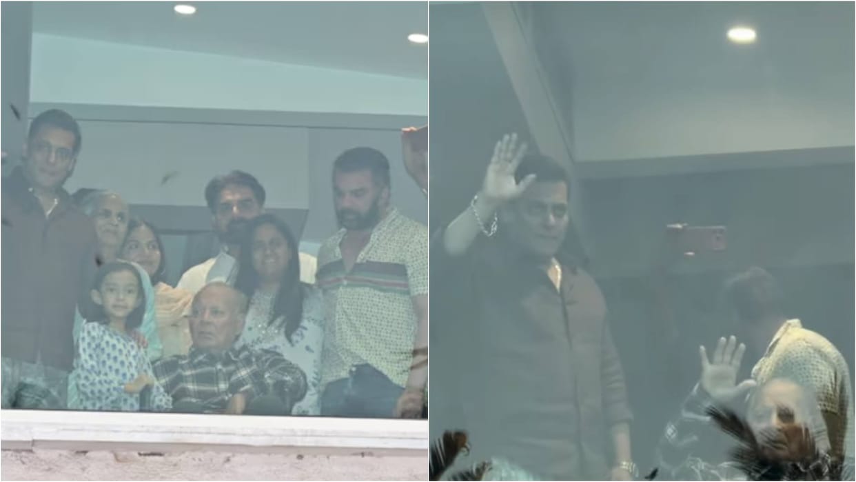 Eid Ul Fitr 2026: Salman Khan Father Salim Khan and family wave at fan wishes on Eid Video Viral