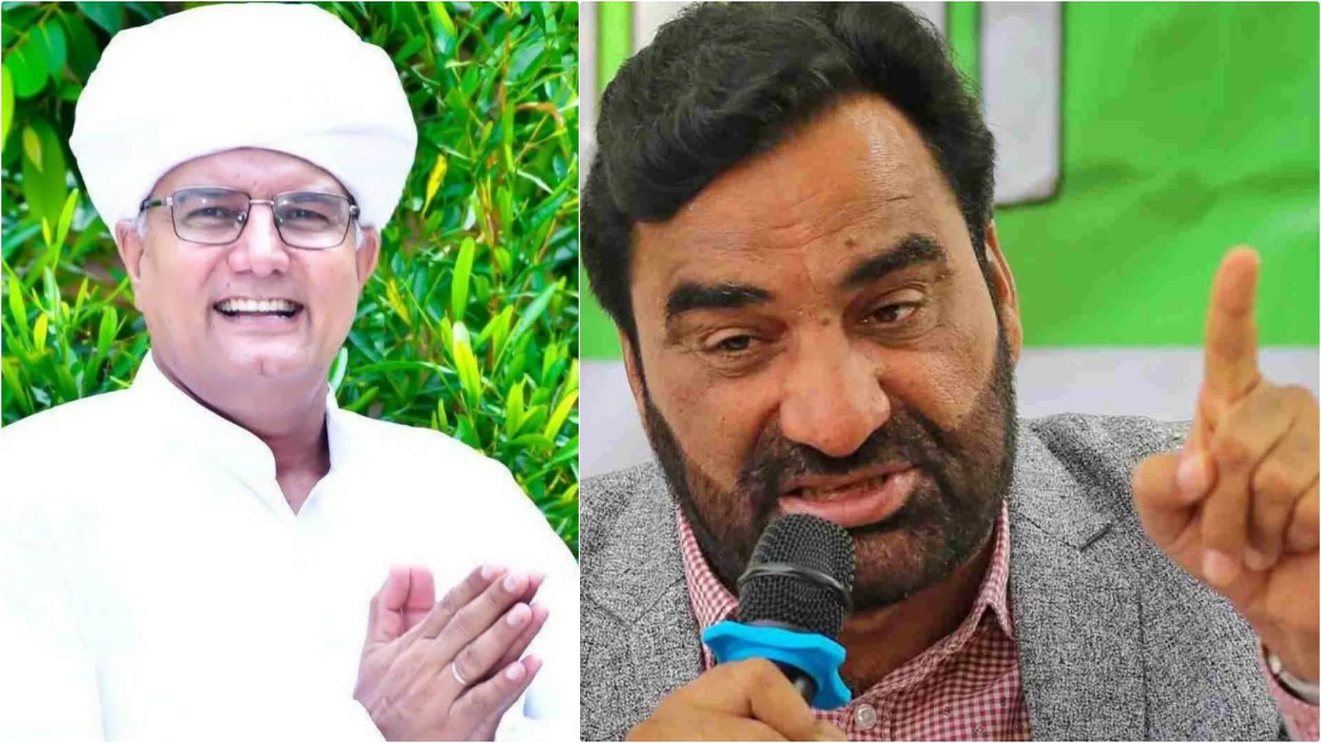 जाट महासभा के महासचिव कृष्ण कुमार जानू तथा नागौर सांसद हनुमान बेनीवाल