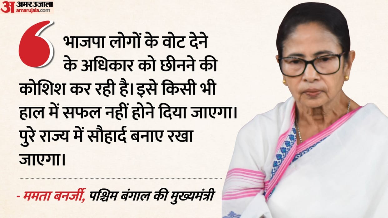 Politics from Eid platform We would not let our voting rights taken away CM Mamata accuse BJP Bengal elections