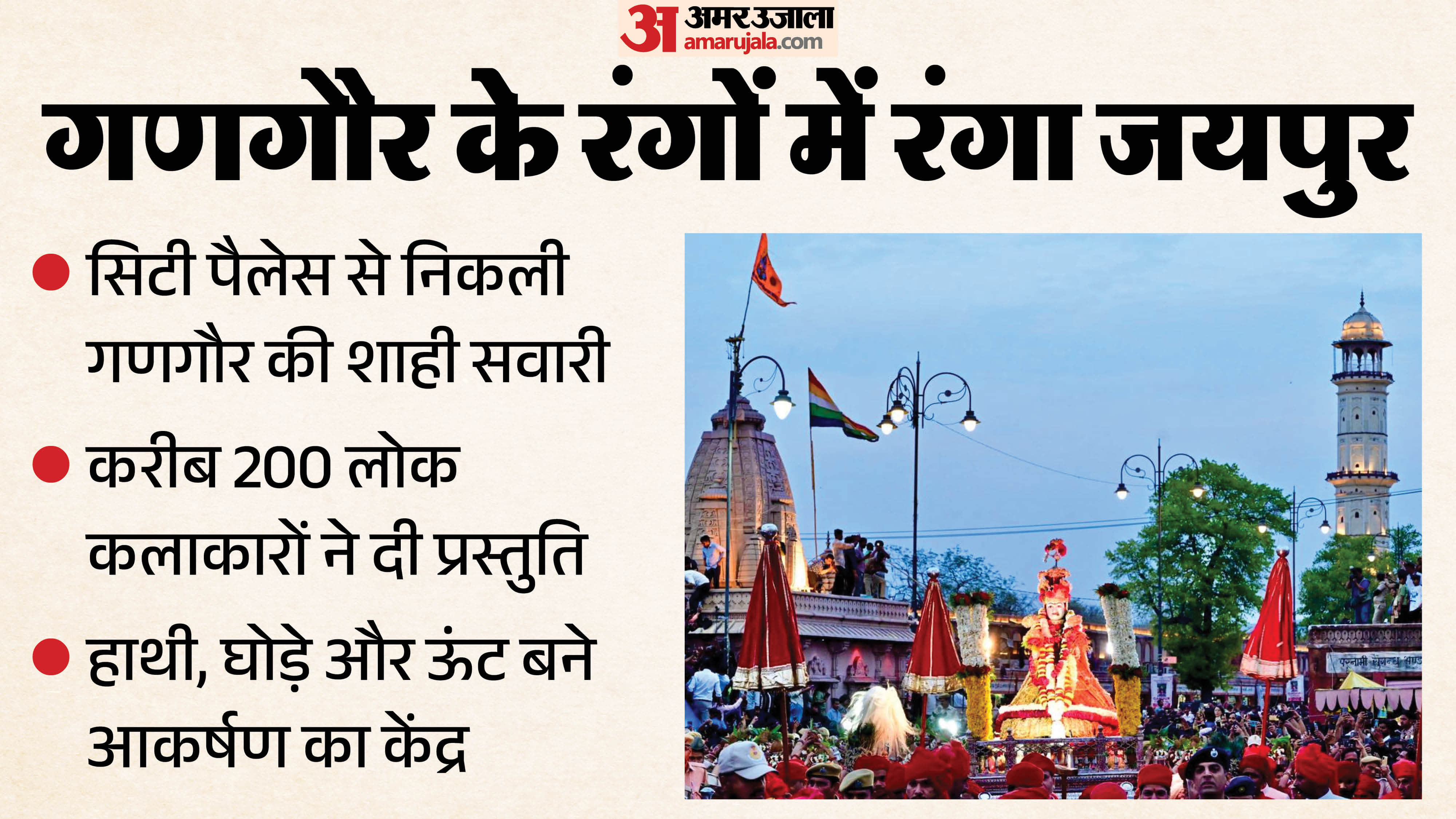 जयपुर में निकली गणगौर की शाही सवारी