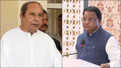 बीजेडी प्रमुख नवीन पटनायक और सीएम मोहन चरण माझी